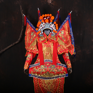 戏曲服装全金双龙男靠京剧演出武生武将扎旗男大靠定军山黄忠戏服