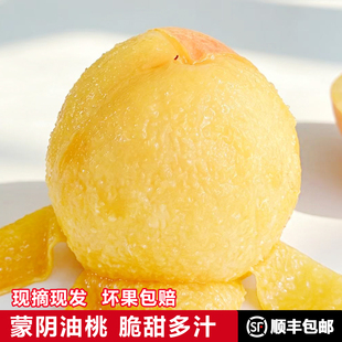黄金油桃新鲜水果现摘现发当季整箱3斤大果脆桃山东蒙阴套袋桃子