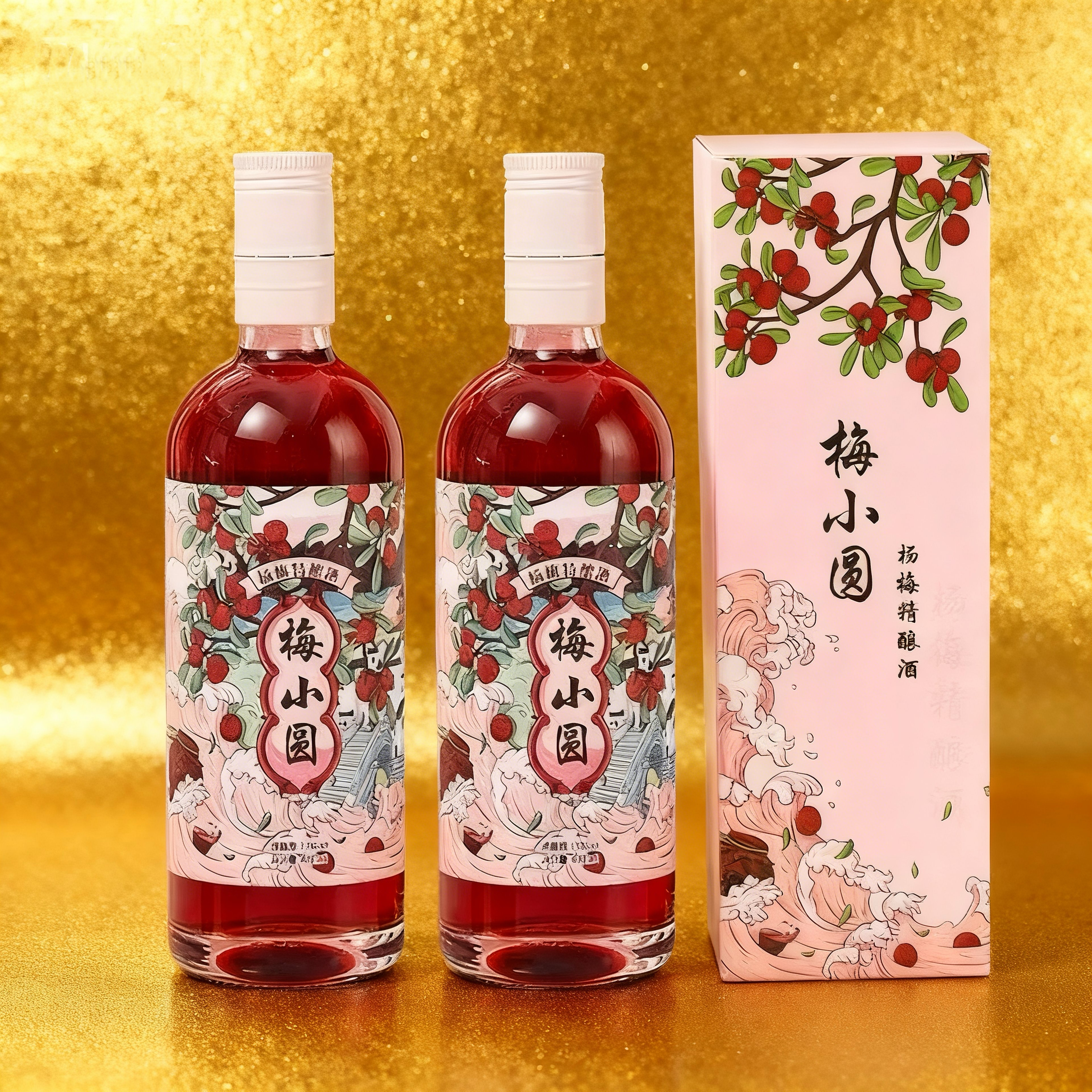 梅小圆宁波杨梅酒400ML*2瓶女生