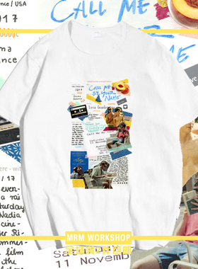 Call me by your name 请以你的名字呼唤 甜茶 电影周边T恤短袖