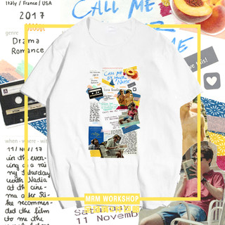 Call me by your name 请以你的名字呼唤 甜茶 电影周边T恤短袖