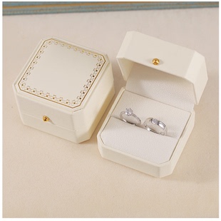 一克拉女戒微镶结婚对戒婚礼仪式道具钻戒活口可调婚戒仿真假戒指