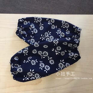 套袖纯棉蓝染印花冬季棉衣服羽绒服家居厨房防污耐脏袖套护袖女式