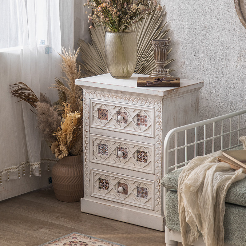 美式复古做旧玄关柜实木雕花客厅斗柜边柜白色柜子餐边柜新款家具,住宅家具,门厅/玄关柜/玄关架,淘宝优惠券,粉丝福利购,淘宝优惠卷