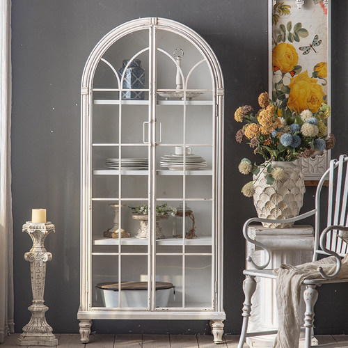 乐奇书柜10复古定制拱形铁木储藏