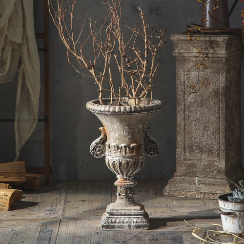 复古欧式圆高脚花盆大号