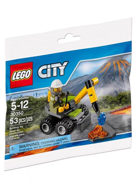 乐高Lego 城市系列 30350 火山探险 手提钻车现货 拼砌包