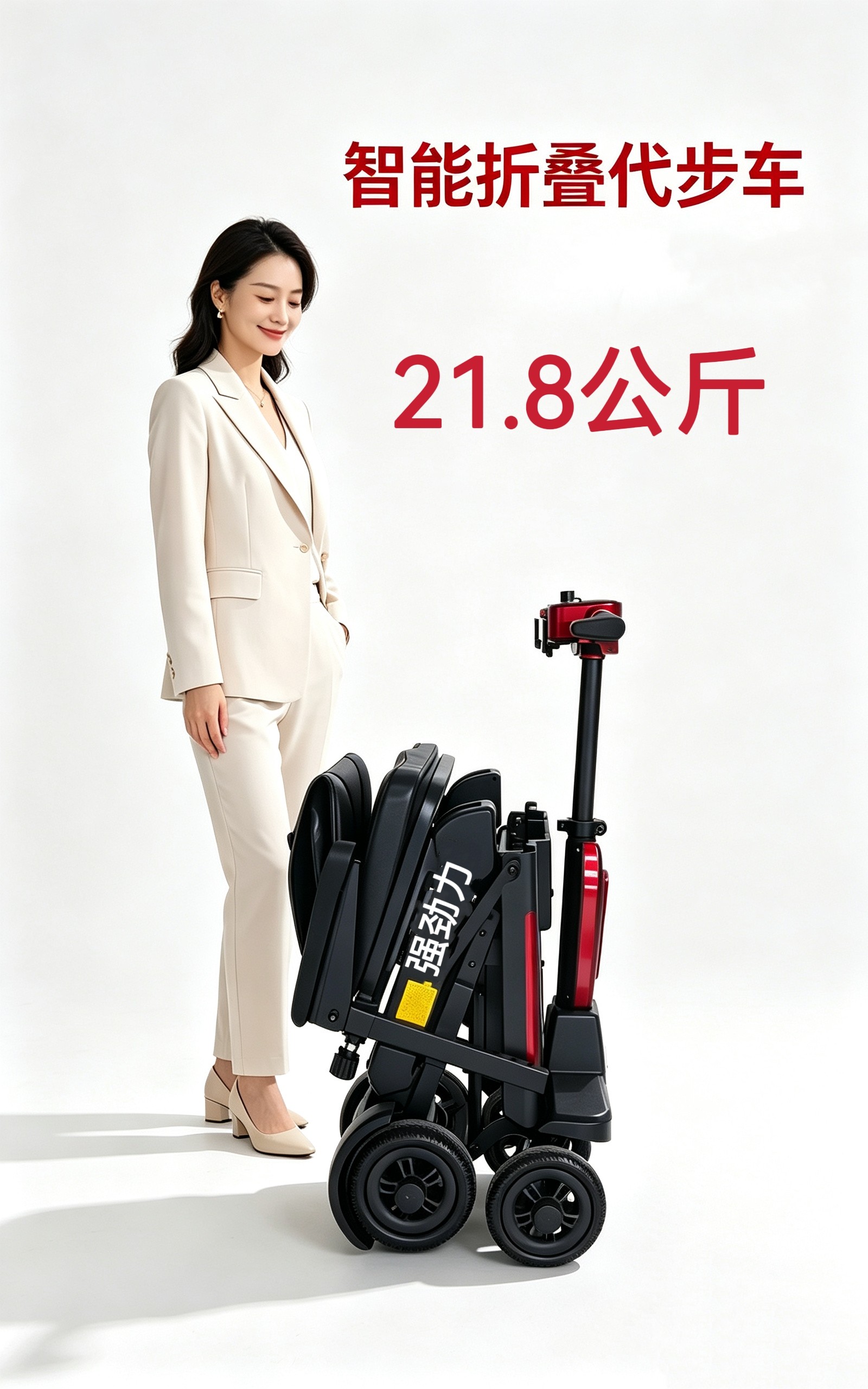 飞机款轻便折叠四轮代步车老年代步车老人代步车四轮车迷你电动车