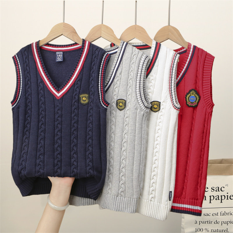 春秋男童毛线背心儿童针织马甲薄款女童宝宝坎肩学院风校服班服棉,童装/婴儿装/亲子装,马甲,淘宝优惠券,粉丝福利购,淘宝优惠卷