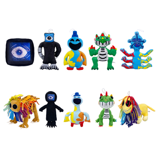 钢琴龙同人波比的游戏时间第四章七彩狮子长腿亚纳比毛绒公仔玩具