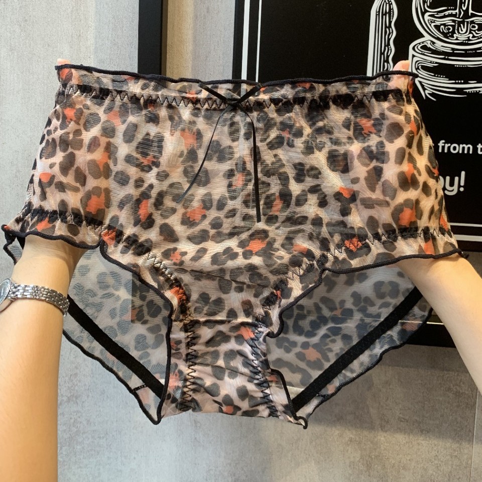 大码内裤女胖mm蕾丝高腰性感网纱舒适柔软薄款透明三角裤头