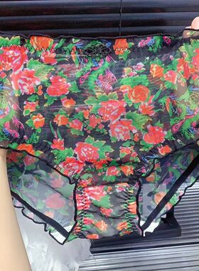 林梦雪新品东北大花女士三角棉内
