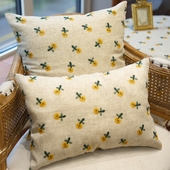 日式 北欧风刺绣抱枕套田园森系靠垫沙发靠腰枕