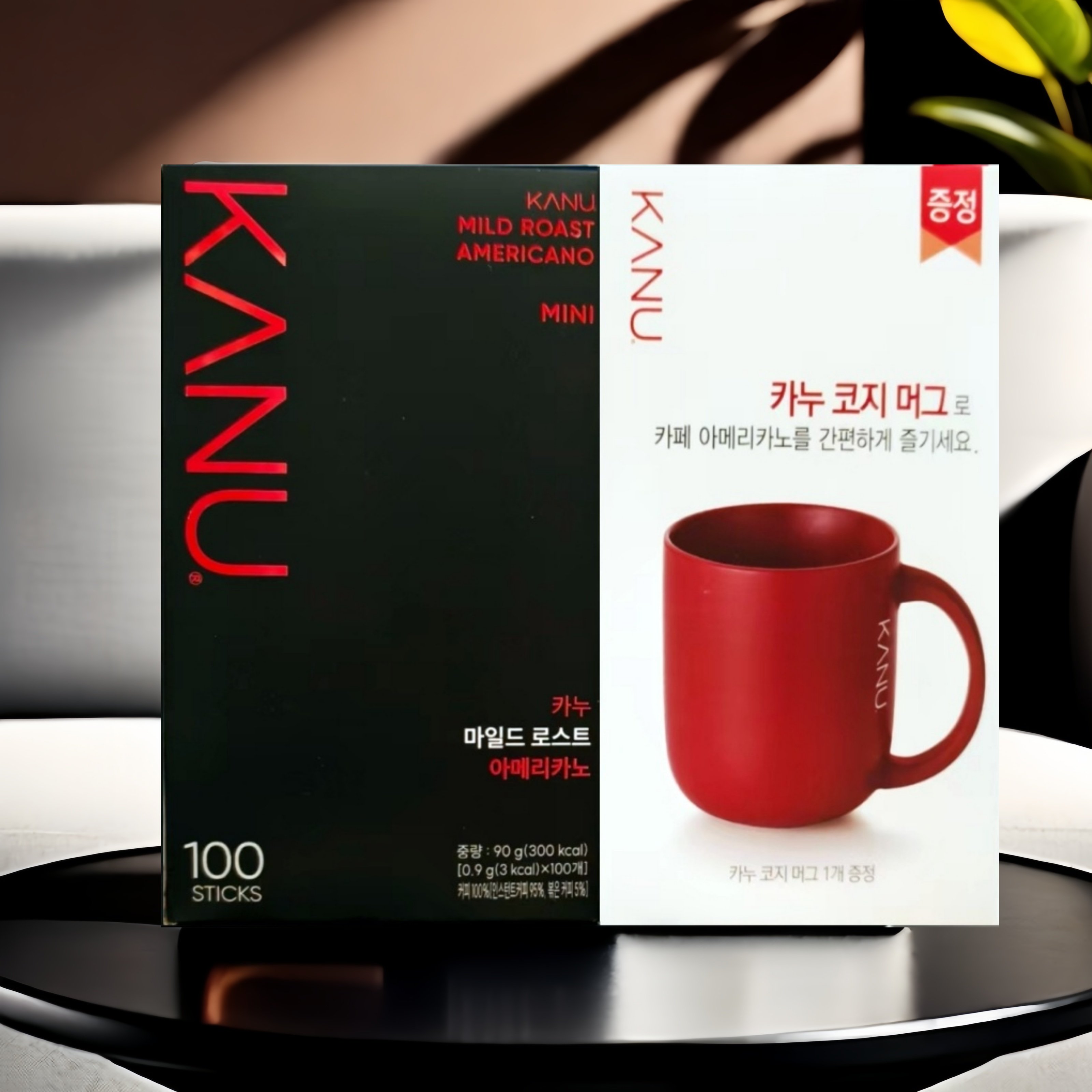 KANU美式原味咖啡 东西卡奴黑咖啡100条 无蔗糖添加纯黑速溶咖啡