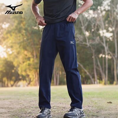 Mizuno/美津浓刺绣高弹冰丝速干裤夏季薄款透气男女士户外登山裤