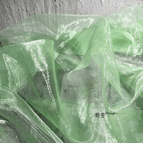 汉服欧根纱水光亮网纱裙子布料