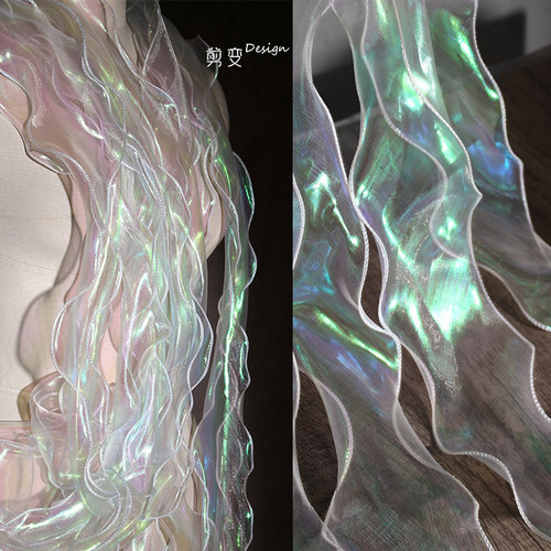 幻彩人鱼水波纹装饰手工辅料花边
