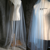 轻柔纱弹力透气布料薄款 网纱设计师面料再造 上衣婚纱连衣裙礼服装