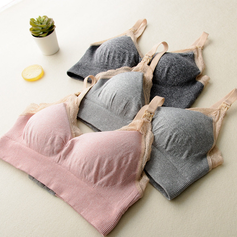 妈妈无钢圈防下垂聚拢文胸孕妇怀孕期胸罩产后哺乳文胸喂奶内衣女