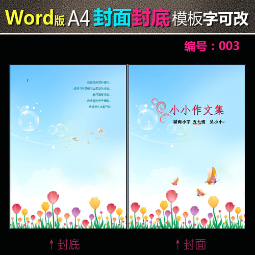 fm003封面封底模板word版
