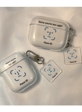 AirPods4耳机保护套面容识别适用AirPodspro2保护套Pro3保护壳AirPods3耳机ins风透明1-2代保护套