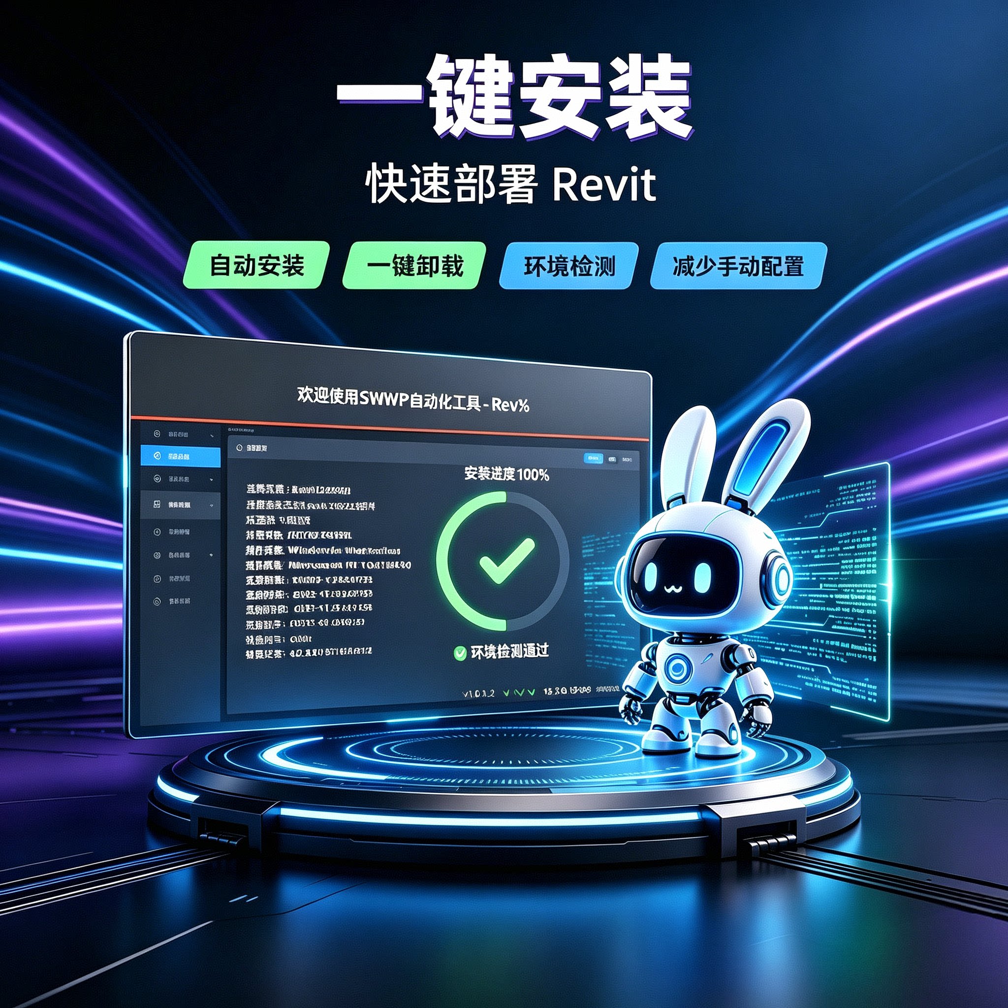 Revit智能部署安装\卸载 支持Revit2016-2027 swwp自动化工具