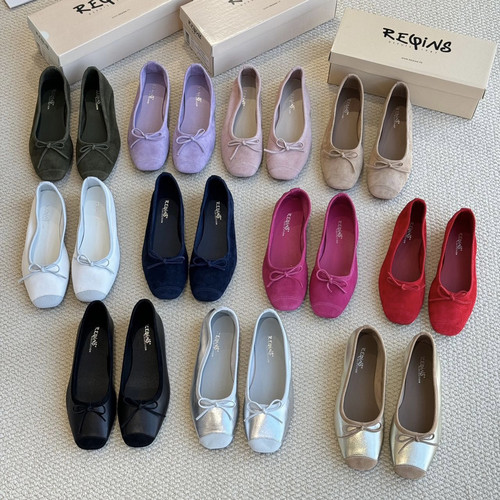 羊皮方头平底芭蕾舞鞋跳舞鞋女款