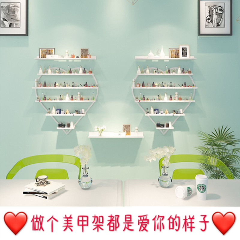 心形美甲架子指甲油展示架壁挂铁艺墙上置物架化妆品展柜甲油胶架