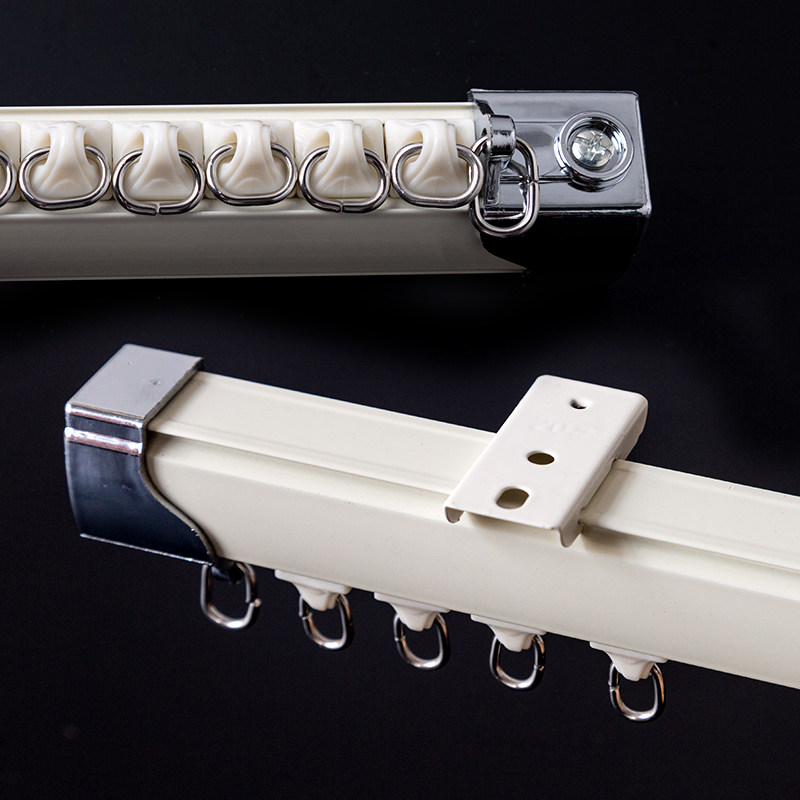 【上门安装】法欧雅窗帘轨道直轨罗马杆 铝合金纳米静音双层轨道