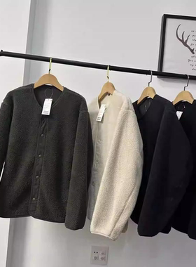 苏苏家！男装秋冬新款防风仿羊羔绒摇粒绒开衫长袖夹克外套481183