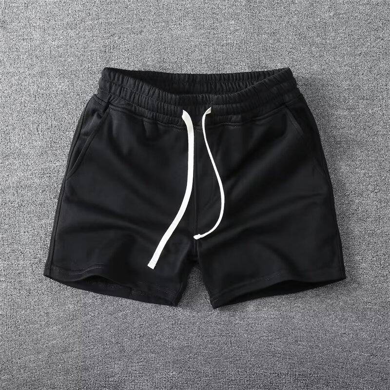 纯棉短裤男跑步运动三四分裤夏季2025新款潮牌简约宽松百搭休闲裤