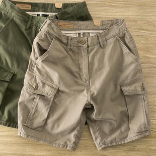 余文乐潮牌夏季工装短裤男纽扣装饰多口袋百搭宽松五分裤明星同款