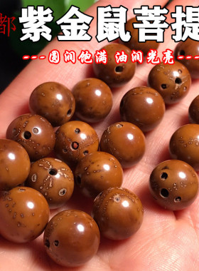 紫金鼠菩提手串散珠光珠手链原籽