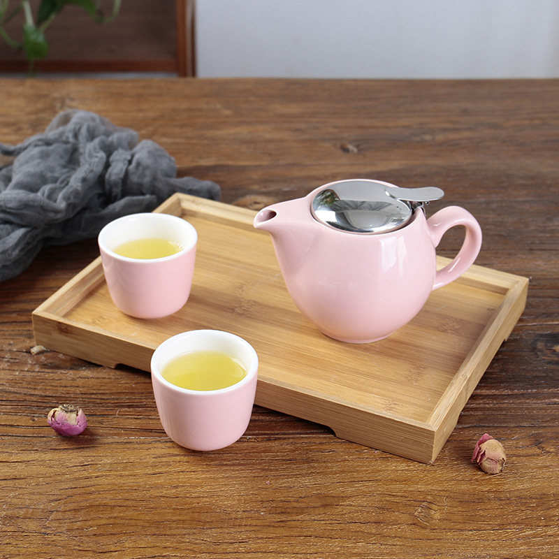 北欧陶瓷泡茶壶一壶两杯家用小号耐热花茶壶功夫茶具茶杯茶壶套装