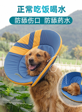 软伊丽莎白圈狗加深大型犬防抓轻巧脖圈狗头套金毛可调节加大头罩