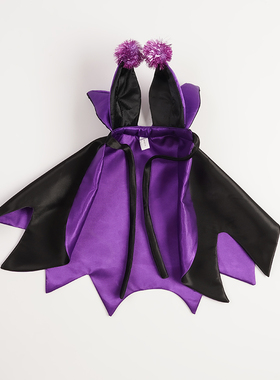 万圣节巫师服装斗篷披风双面宠物演出服化妆舞会狗狗猫咪节日装扮