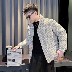 101B-MF202-P138控178冬季立领字母棉服保暖棉衣社会潮男士外套1，男装棉衣，电商C301B