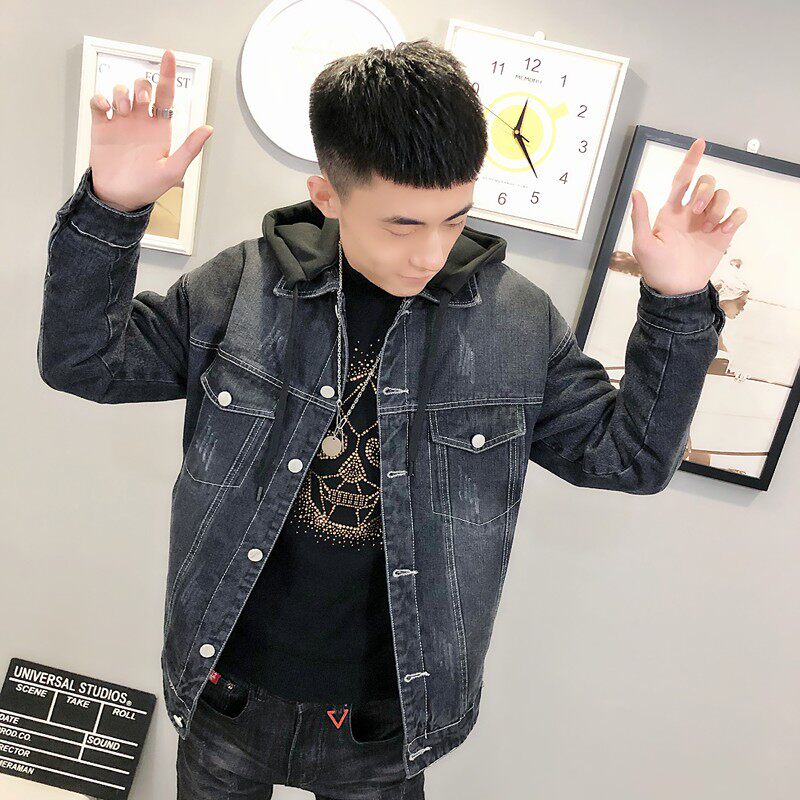 3可卸帽子水洗牛仔衣加绒棉服社会小伙男棉衣外套C301B-NZ09-P120,男装棉衣,电商C301B