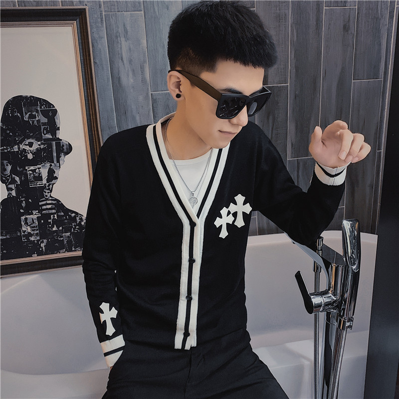 5秋季男装针织衫外套社会精神小伙开衫修身毛衣C301B-KS01-P68,男装针织衫/毛衣,电商C301B