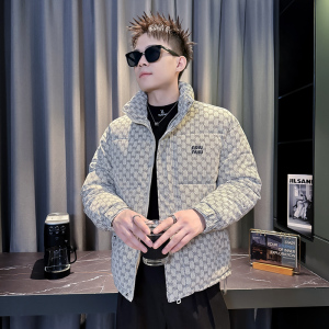 101B-MF202-P138控178冬季立领字母棉服保暖棉衣社会潮男士外套1,靴子搭配男推荐图片