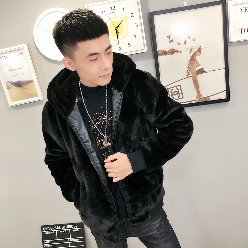 3刺绣仿皮草加绒棉服社会小伙加厚男棉衣保暖外套C301B-PC03,男装棉衣,电商C301B