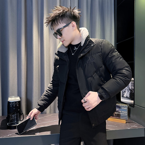 101B-MF201-P138控178可卸卸毛领冬季PU皮棉服保暖棉衣潮男外套2，男装棉衣，电商C301B