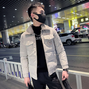 C301B-MF14-P118控158社会棉衣羊羔毛领冬季棉服潮男士帅气外套6图片