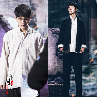 打手黄包车夫古装 影视装 棉麻长衫 长袍马褂进步青年古装 民国男古装