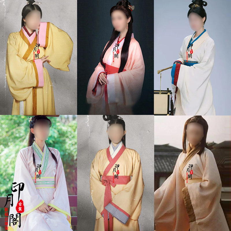 秦汉女汉服丫鬟宫女古装