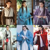 汉服书生服棉麻男剑客武侠飘逸古装 唐朝宋朝男士 王爷 同款 影视古装