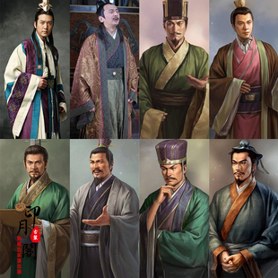 影视古装三国演义秦朝男士古装汉服大臣服员外富商古装男书生服