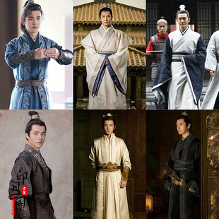 棉麻男汉服武侠侠客服大臣服将军大侠世子古装 影视琅琊同款 古装