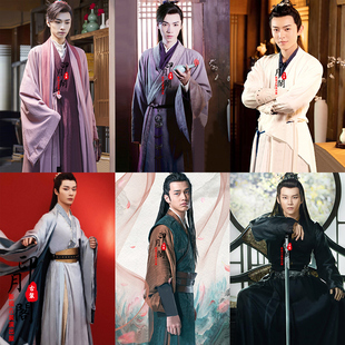 影视男士汉服魏晋风飘逸侠客服大侠护卫侍卫少侠江湖剑客服古装