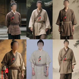 影视古装春秋战国唐宋明朝男士棉麻群演农民老百姓杂役店小二古装